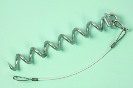 Earthworm Screw with wire and snap hook