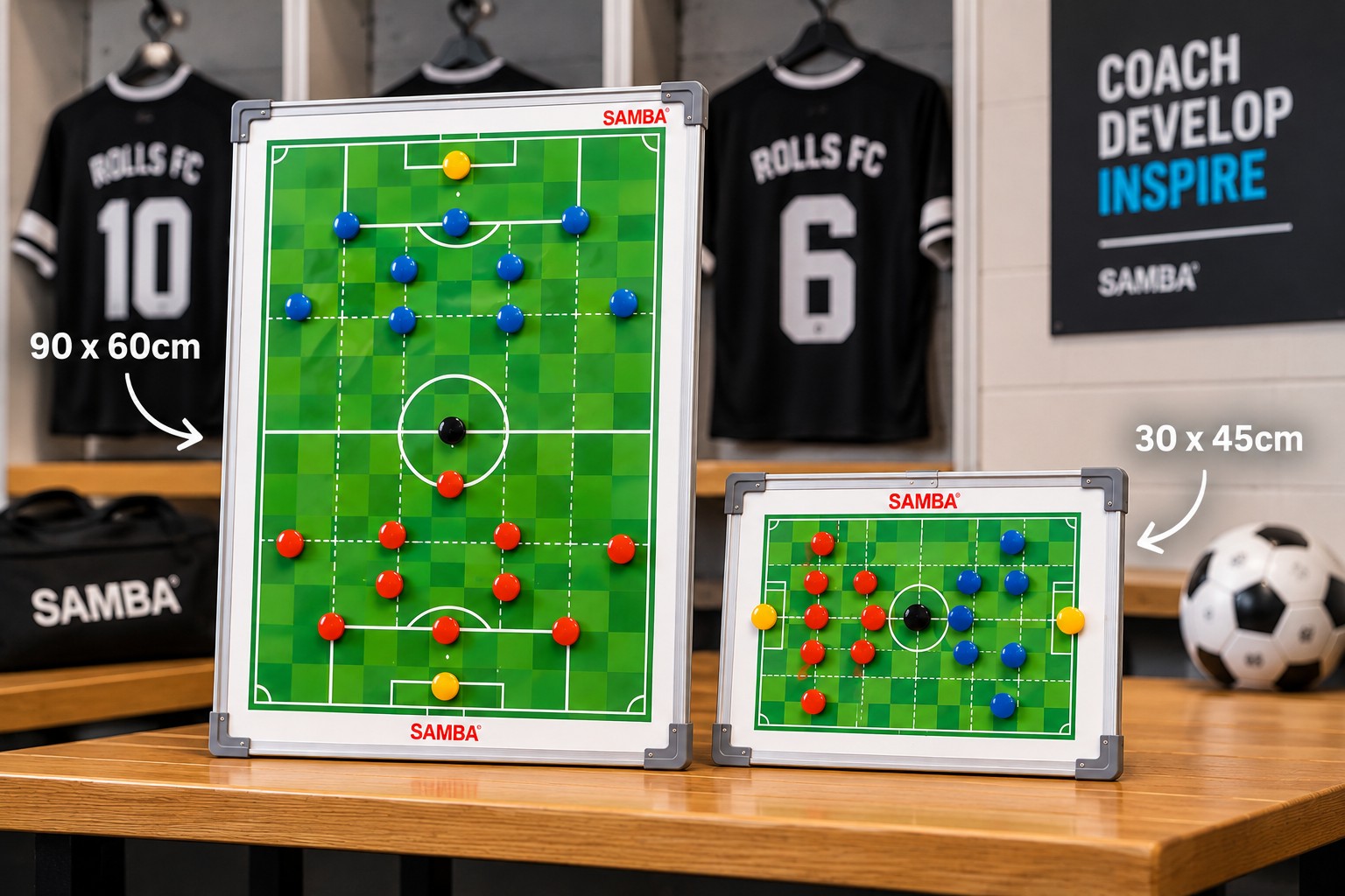 SAMBA PRO Double Sided Tactic Board with Zonal Area (Two sizes)