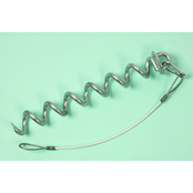 Earthworm Screw with wire and snap hook