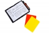 Referees kit comes with red and yellow cards complete with game score sheet available from Samba Sports