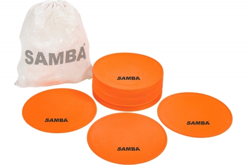 Samba 8" Large Round Rubber Flat Markers- Set of 20