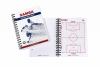 Samba Coach's Notepad features full pitch diagrams with notes pages including video icons. Available in sizes A6 and A5