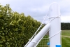 Heavy-duty football net with secure clips on SAMBA PLAY goal